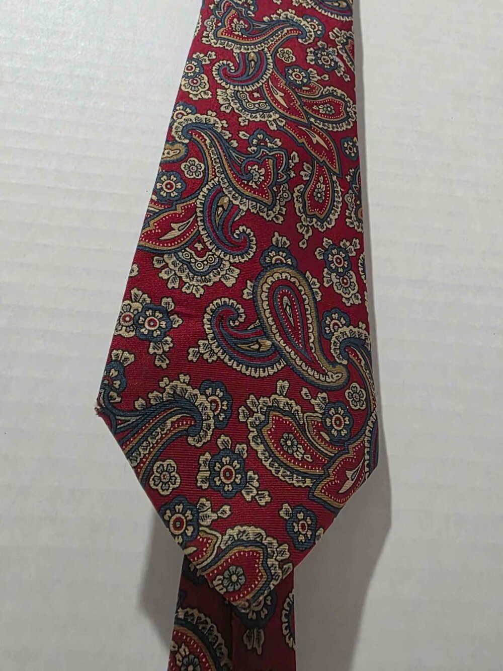 Christian Dior Monsieur Silk Tie Burgundy Maroon Paisley Vintage Necktie